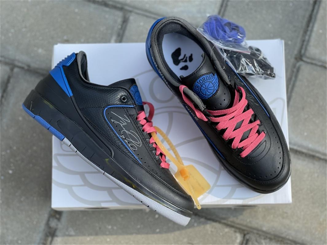 PK God OFF-WHITE x Air Jordan 2 blue Low retail materials ready to ship